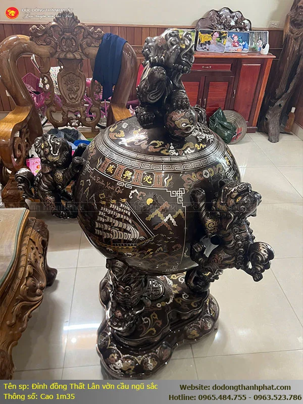 Đỉnh Thất Lân Vờn Cầu khảm tam khí