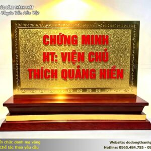 Biển Chức Danh Bằng Đồng Mạ Vàng