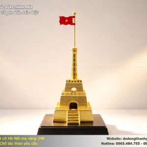 Cột Cờ Hà Nội Bằng Đồng Mạ Vàng 24K