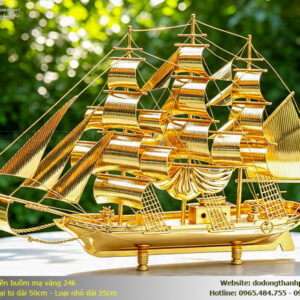 Thuyền buồm mạ vàng 24k